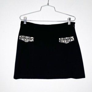 Love Moschino  Jewel Encrusted Pocket Mini Skirt Size 4